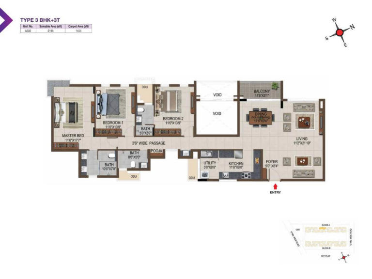 3 BHK 2198 - Casagrand Amethyst Sholinganallur