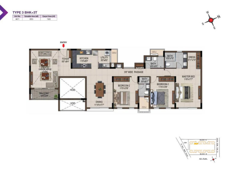 3 BHK 2255 - Casagrand Amethyst Sholinganallur