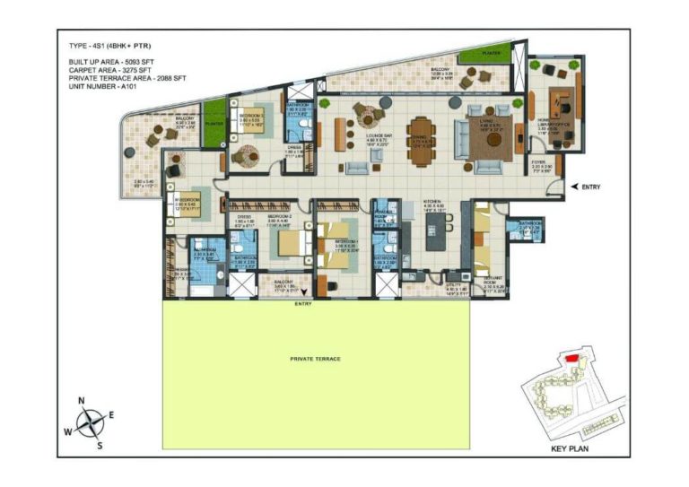 4 BHK Terrace - 5093 - CasaGrand ECR14 Signature Chennai
