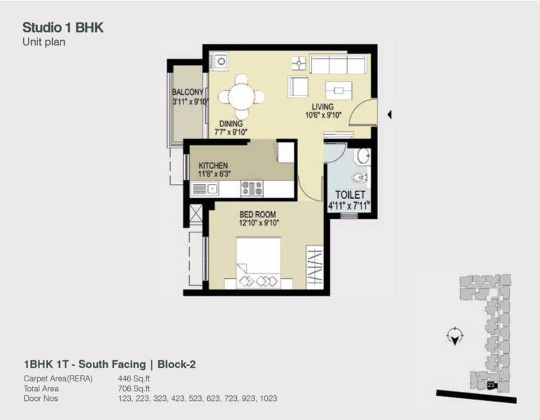 1 BHK - TVS Emerald Lighthouse