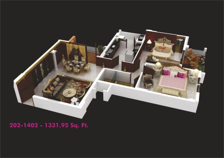 2 BHK - 1331 - HM Indigo JP Nagar