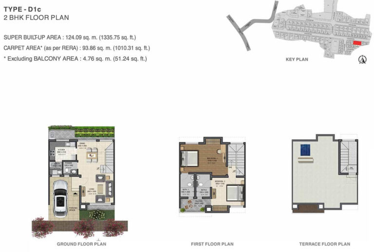 2 BHK - 1335 - Sobha Gardenia Vengaivasal