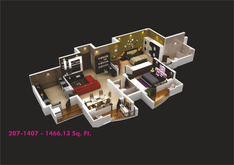 2 BHK - 1466 - HM Indigo JP Nagar