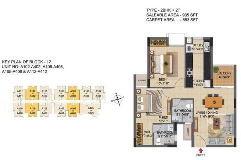 2 BHK - 935 - CasaGrand Supremus Chennai