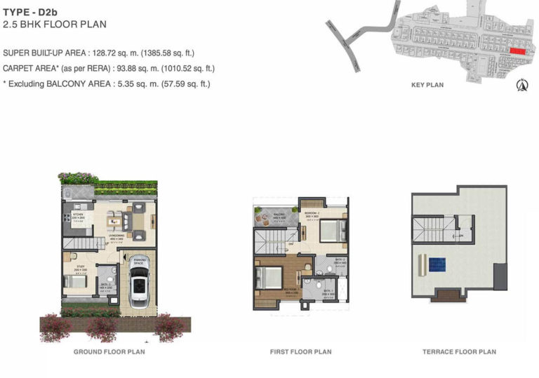 2.5 BHK - 1385 - Sobha Gardenia Vengaivasal
