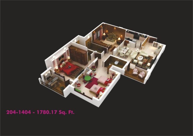 3 BHK - 1780 - HM Indigo JP Nagar