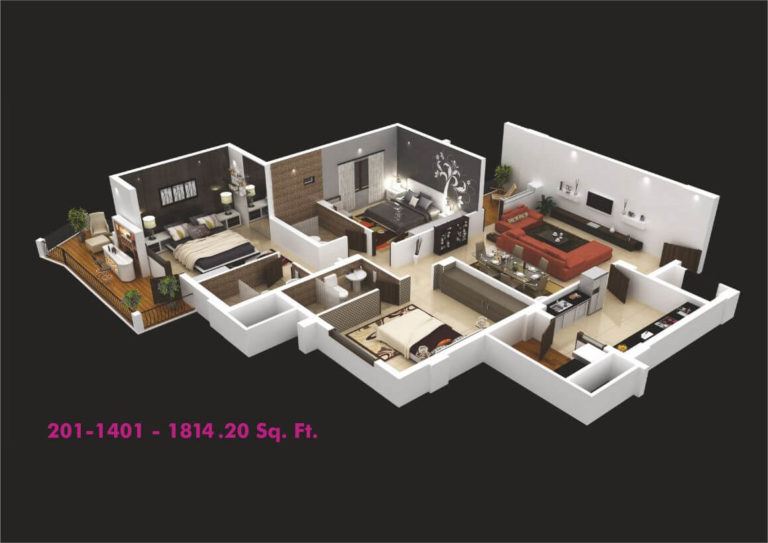 3 BHK - 1814 - HM Indigo JP Nagar