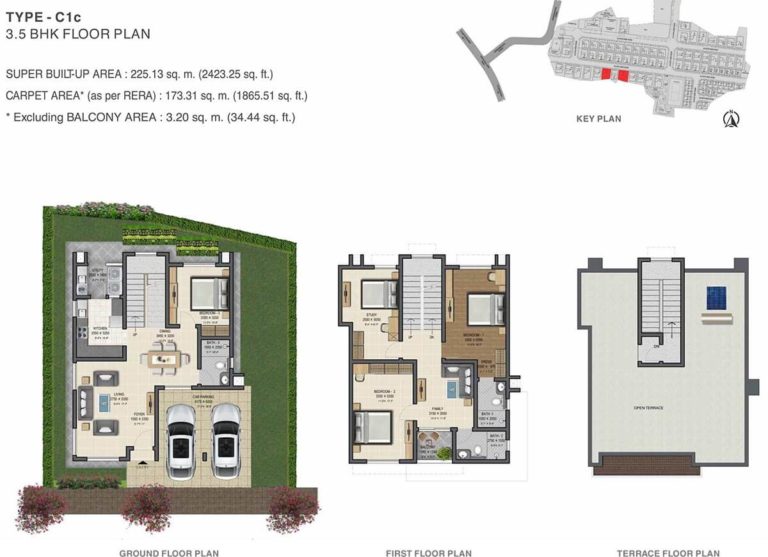 3.5 BHK - 2423 - Sobha Gardenia Vengaivasal