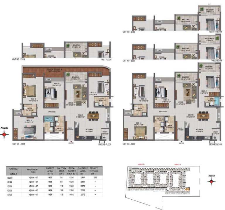 4 BHK - 2181 - CasaGrand Boulevard Hennur