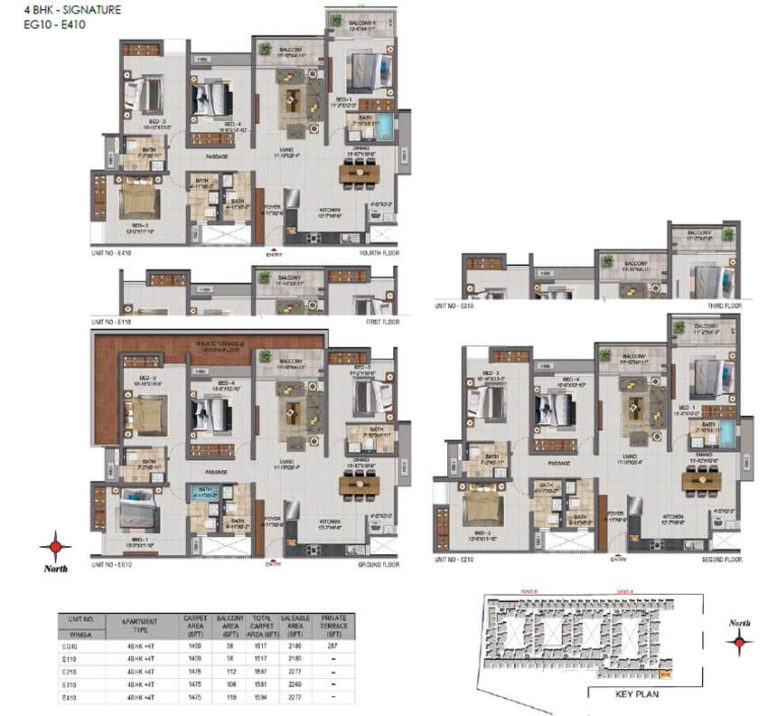 4 BHK - 2277 - CasaGrand Boulevard Hennur