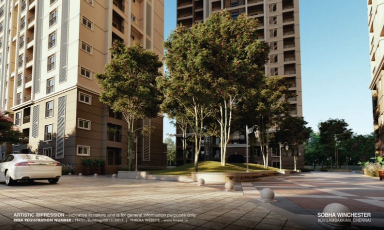 Elevation Courtyard - Sobha Winchester Chennai