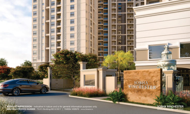 Elevation Entrance - Sobha Winchester Chennai