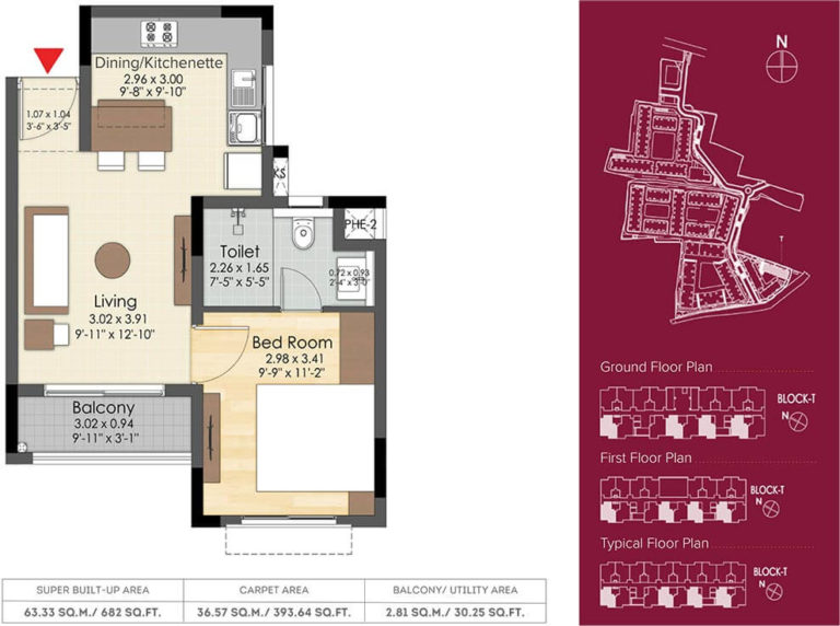1 BHK - 682 A - Destino At Brigade Xanadu