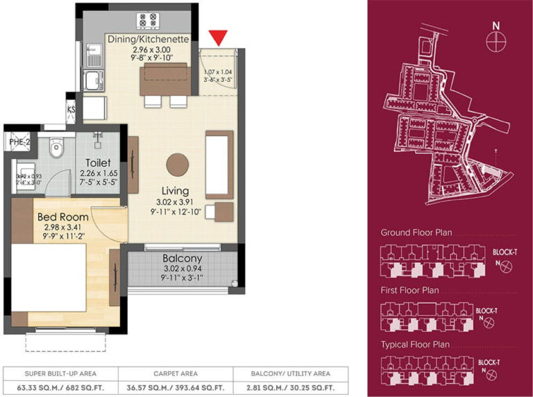 1 BHK - 682 B - Destino At Brigade Xanadu
