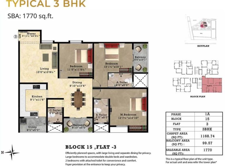 3 BHK - 1770 - Shriram Park 63 Perungalathur