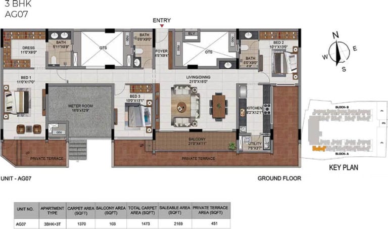 3 BHK - 2169 - CasaGrand Millenia Chennai