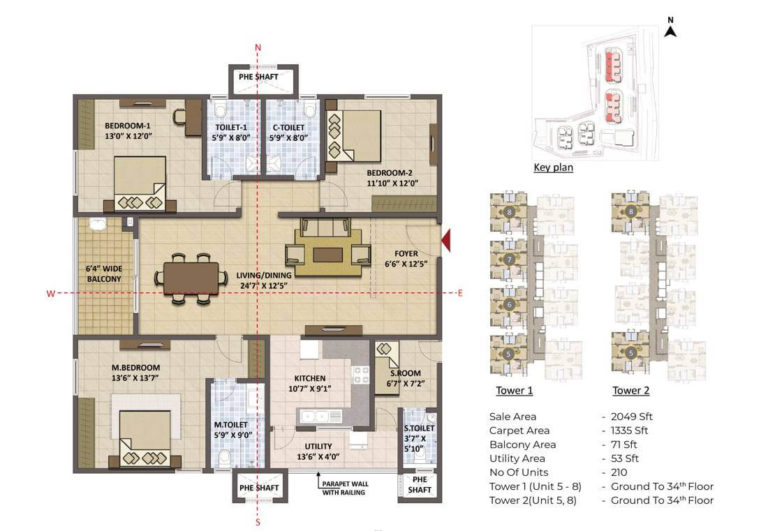 3.5 BHK - 2049 - Prestige Tranquil Hyderabad
