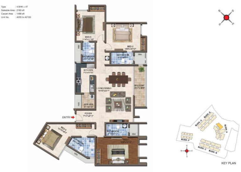 4 BHK - 2193 - CasaGrand Crescendo Chennai