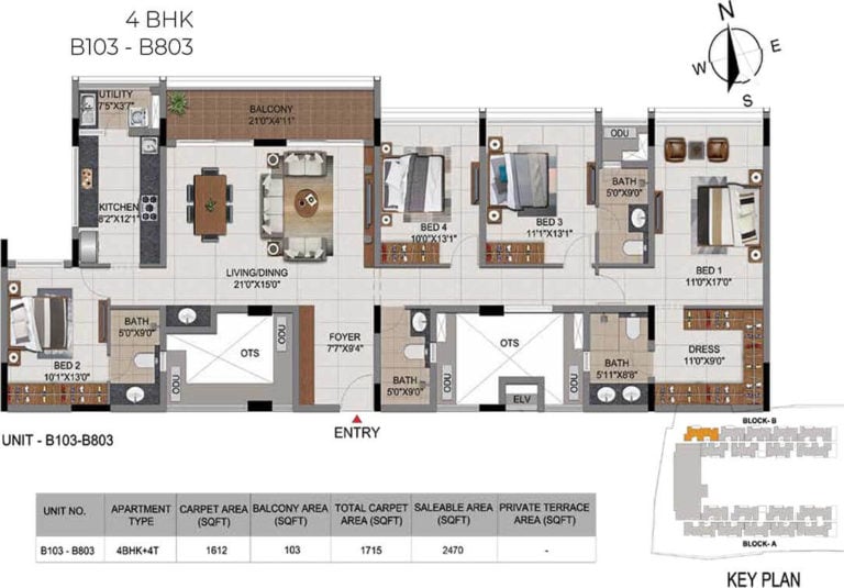 4 BHK - 2470 - CasaGrand Millenia Chennai