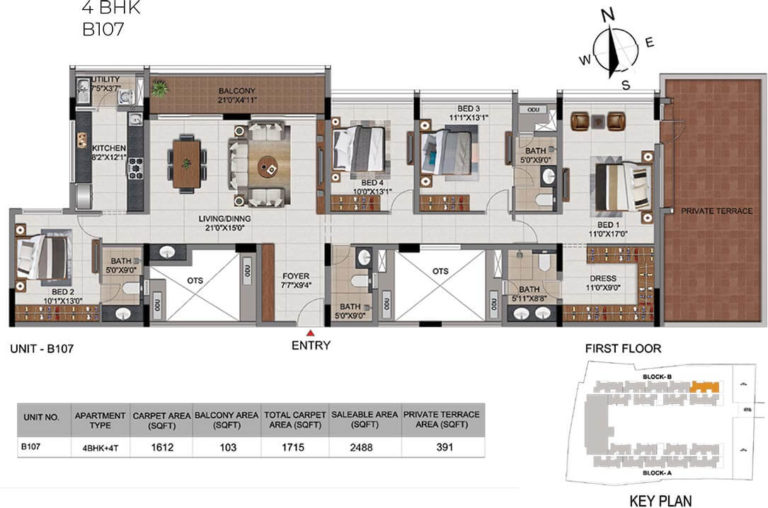 4 BHK - 2488 - CasaGrand Millenia Chennai
