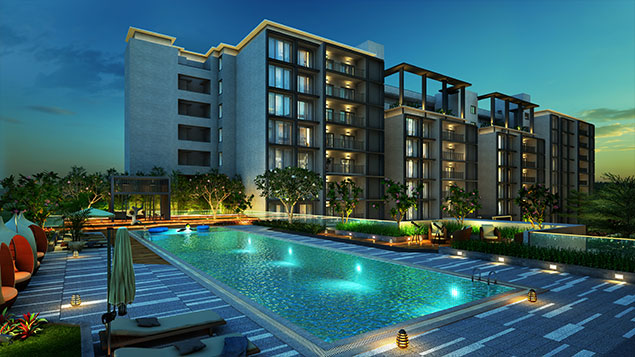 Pool View - CasaGrand Millenia Chennai