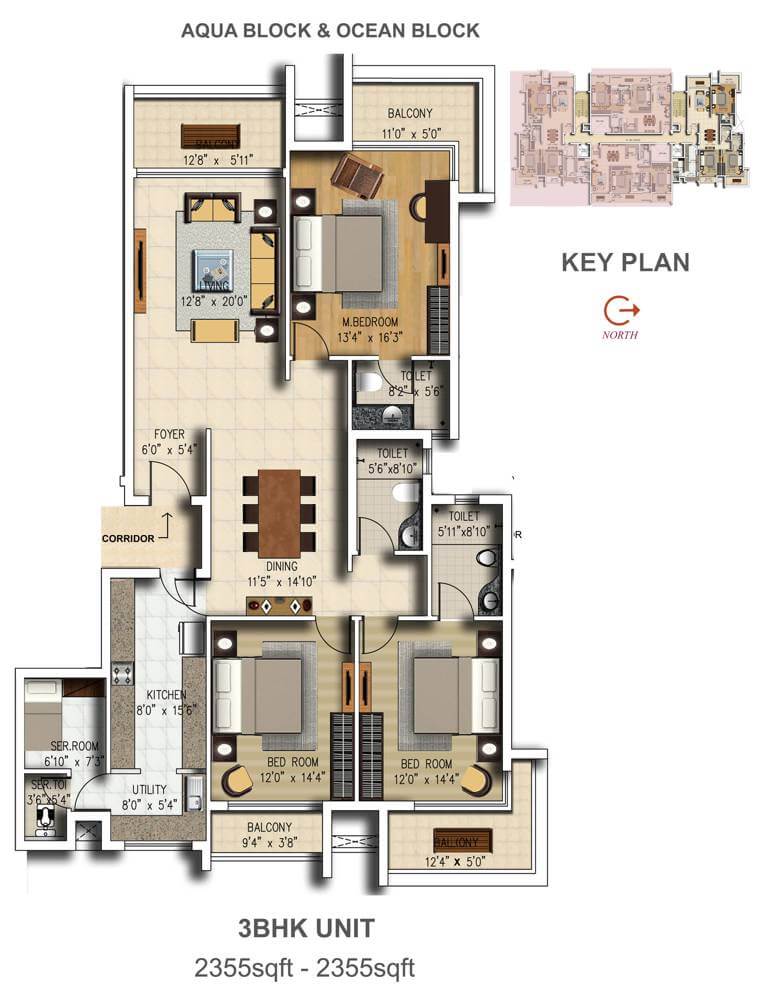 3 BHK Aqua - 2355 - Salarpuria Sattva Water's Edge Goa