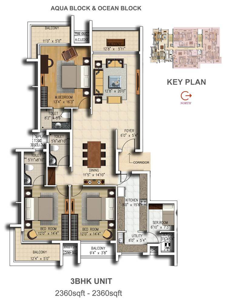3 BHK Aqua - 2360 - Salarpuria Sattva Water's Edge Goa