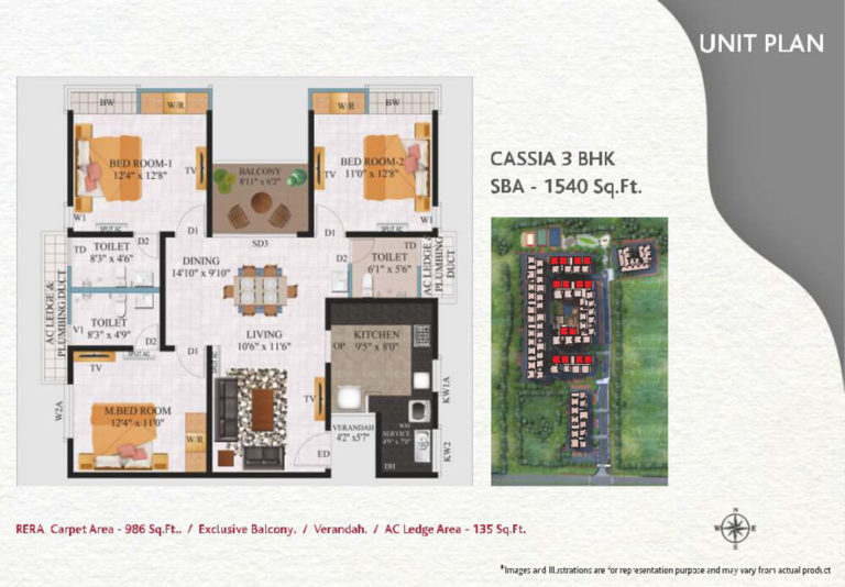 Cassia - 3BHK - Alliance Galleria Residences