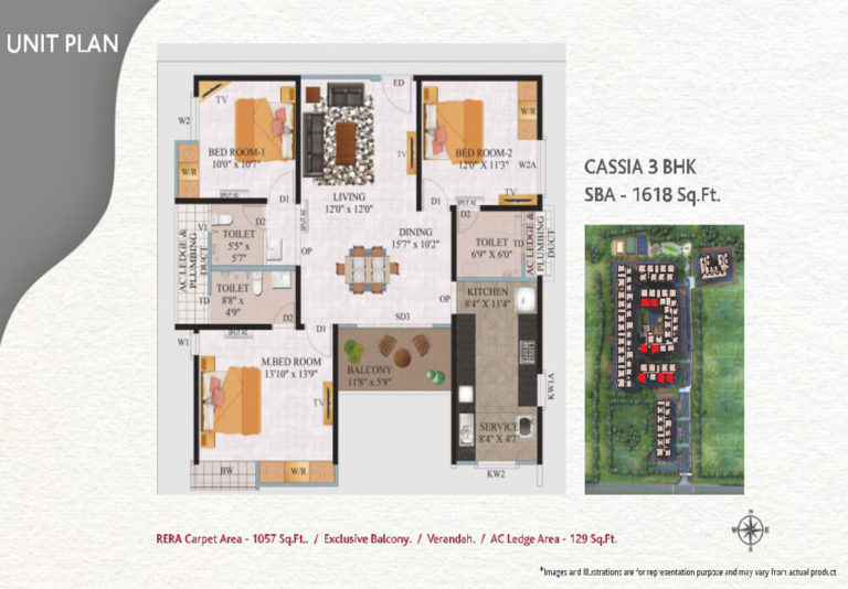 Cassia - 3BHK - B - Alliance Galleria Residences