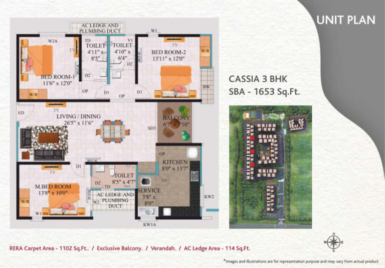 Cassia - 3BHK - C - Alliance Galleria Residences