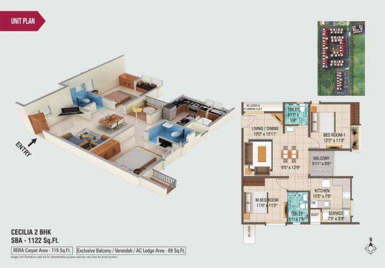 Cecilia - 2BHK - Alliance Galleria Residences