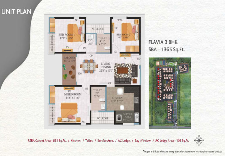 Flavia - 3BHK - B - Alliance Galleria Residences