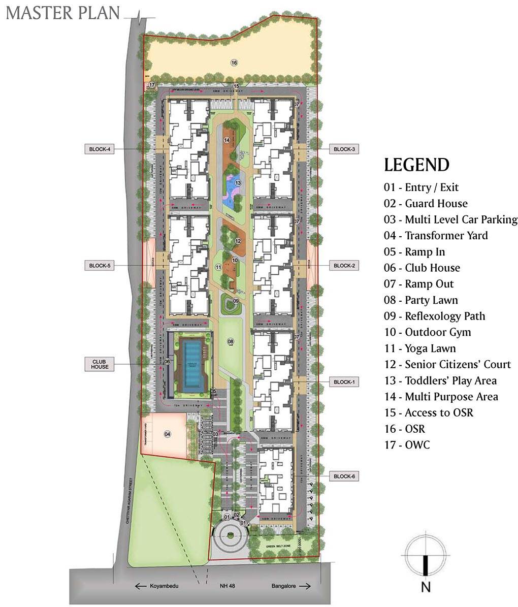 Master Plan - Prestige Windsor Park Chennai