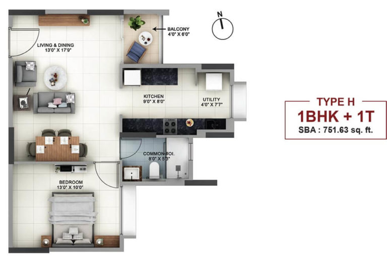 1 BHK - 751 - Salarpuria Sattva Signet Salarpuria Signet