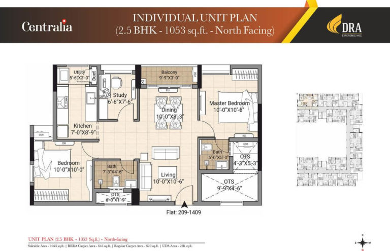 2.5BHK NORTH - DRA Centralia Navalur