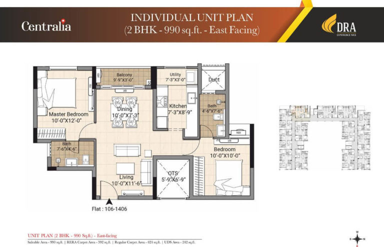 2BHK EAST2 - DRA Centralia Navalur