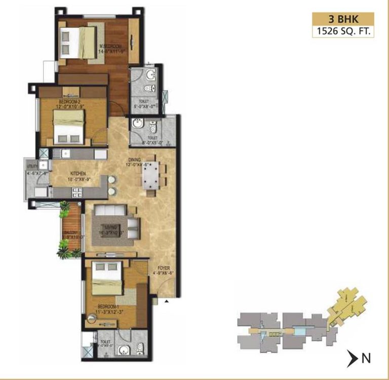 3 BHK - 1526 - RWD Corniche Egmore Chennai