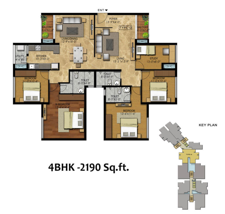 4 BHK - 2190 - RWD Corniche Egmore Chennai
