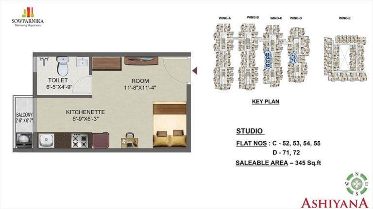 Studio - 345 CD - Sowparnika Ashiyana Whitefield