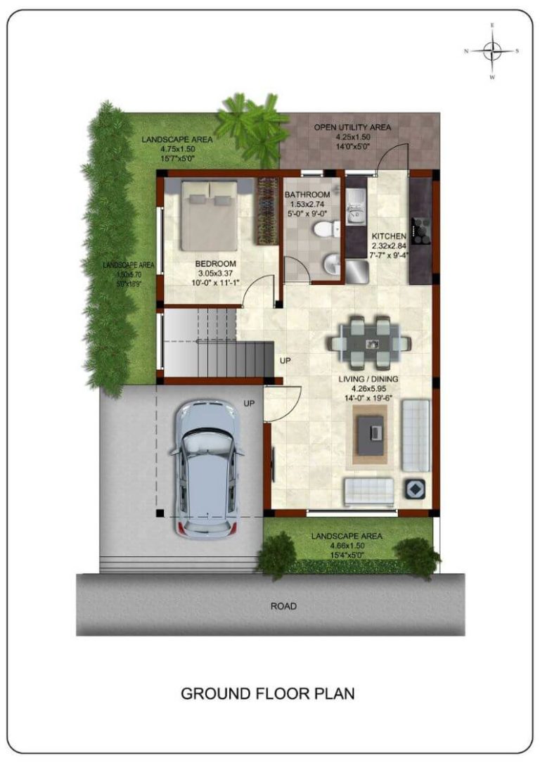 3 BHK-1200 Ground-Floor - CasaGrand Bloom Chennai