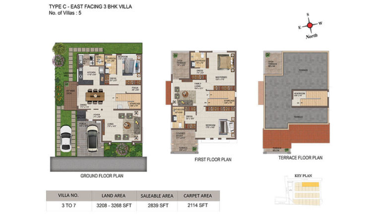 3 BHK - 3208 - CasaGrand Solitaire Villas Coimbatore