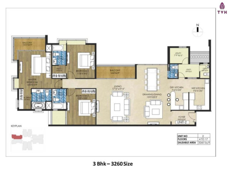 3 BHK - 3260 - TVH Quadrant Adyar Chennai