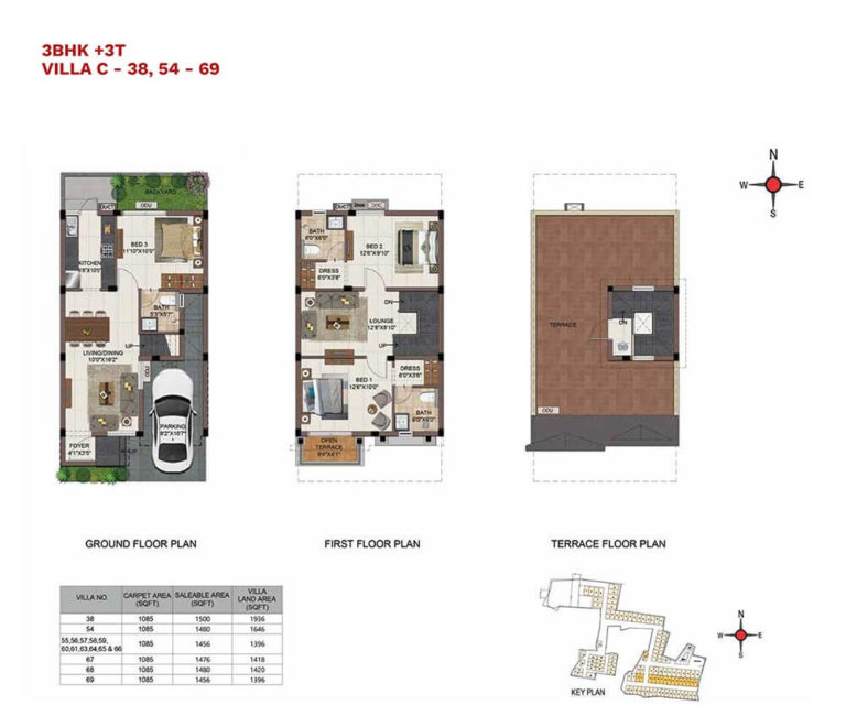 3 BHK Villa - 1396 - CasaGrand Vistaaz Chennai