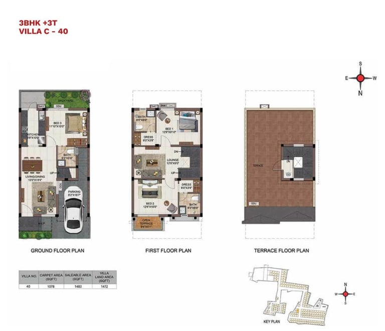 3 BHK Villa - 1472 - CasaGrand Vistaaz Chennai