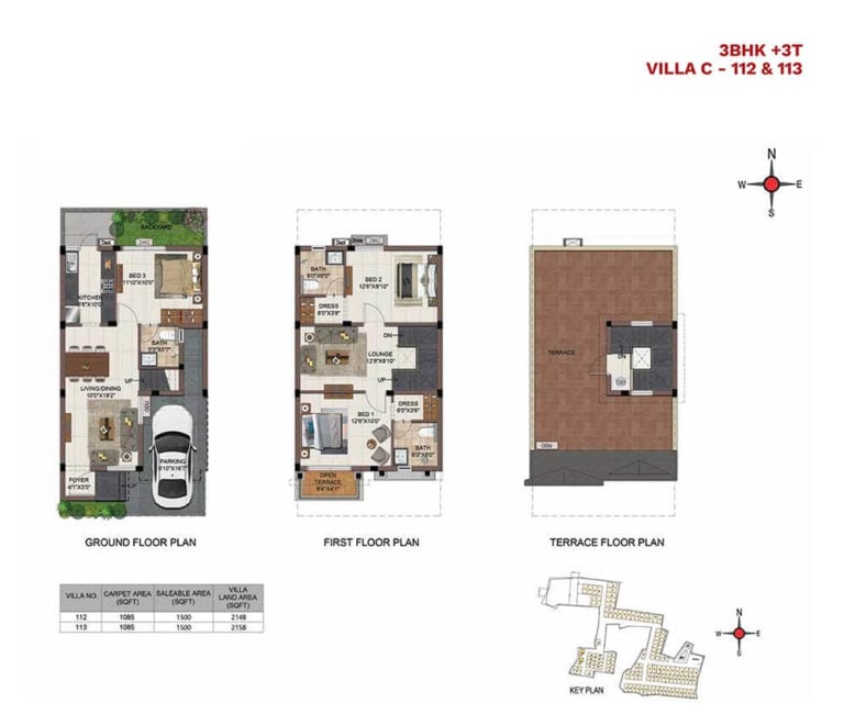 3 BHK Villa - 2148 - CasaGrand Vistaaz Chennai