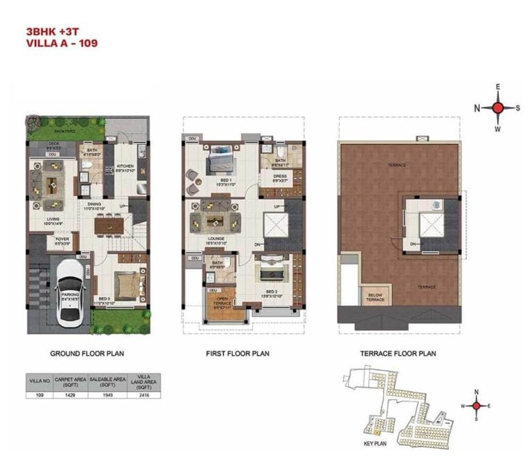 3 BHK Villa - 2416 - CasaGrand Vistaaz Chennai