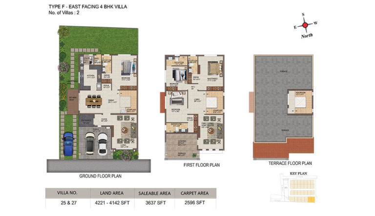 4 BHK - 4221 - CasaGrand Solitaire Villas Coimbatore