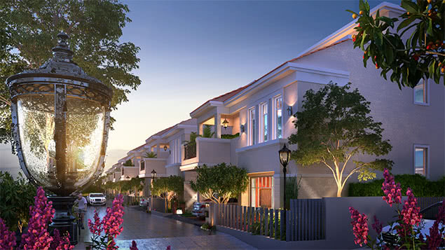 Villa-A-Dusk-View - CasaGrand Solitaire Villas Coimbatore