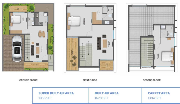 3 BHK - 1956 - 42 Queens Square Villas Sarjapur