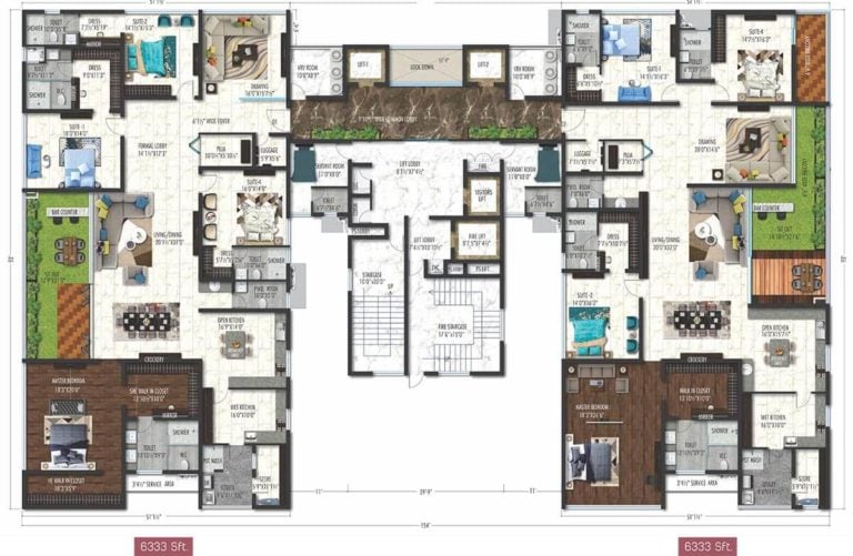 4 BHK - 6333 - Fortune Sonthalia Sky Villas